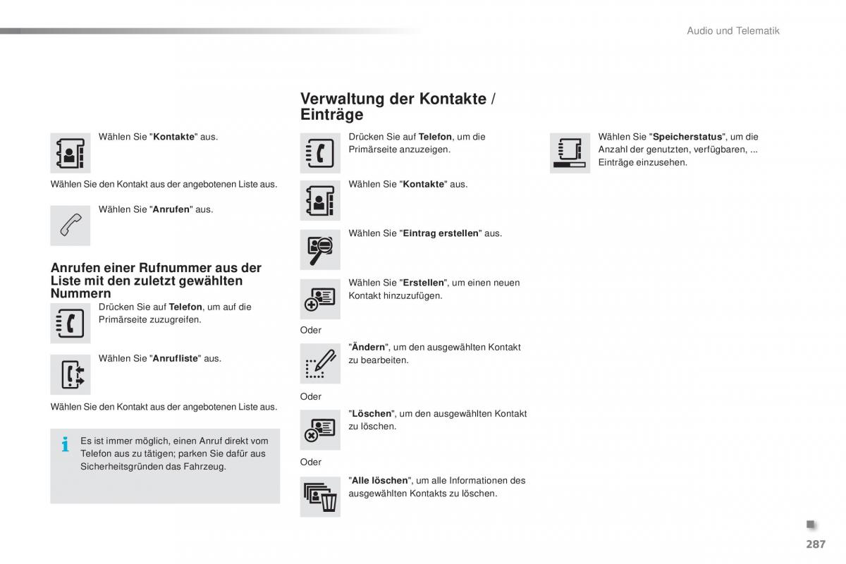 Peugeot 2008 Handbuch / page 289