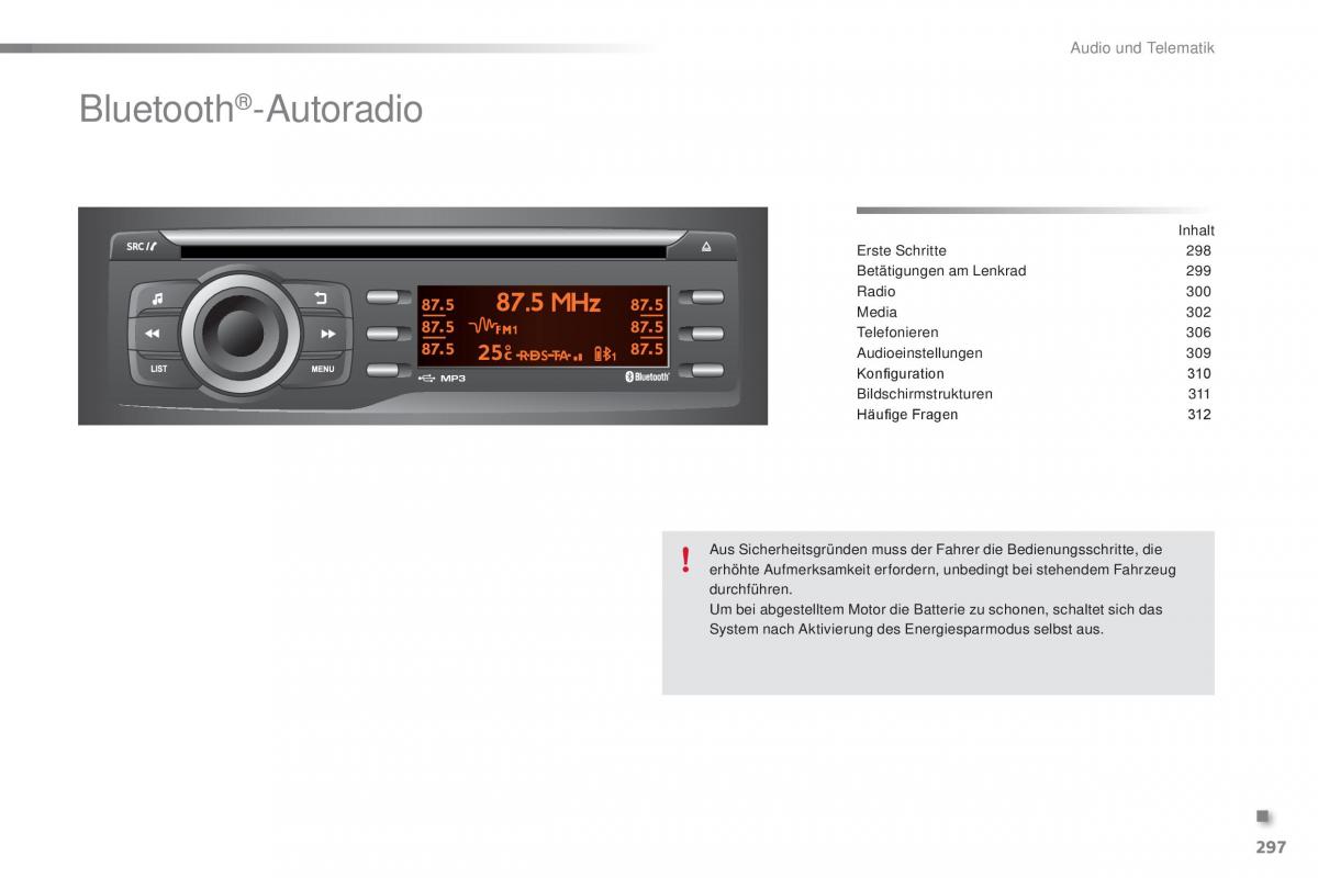 Peugeot 2008 Handbuch / page 299