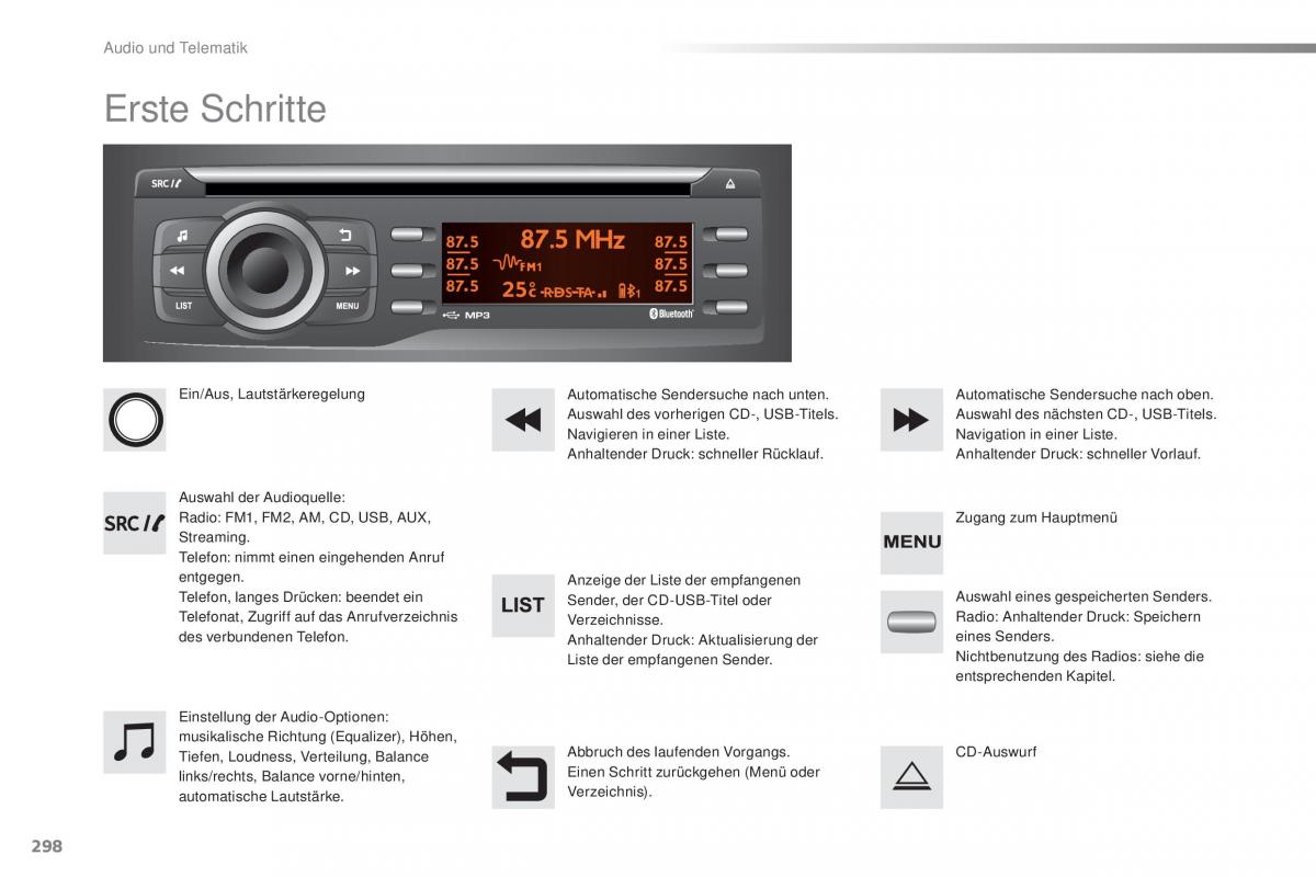 Peugeot 2008 Handbuch / page 300