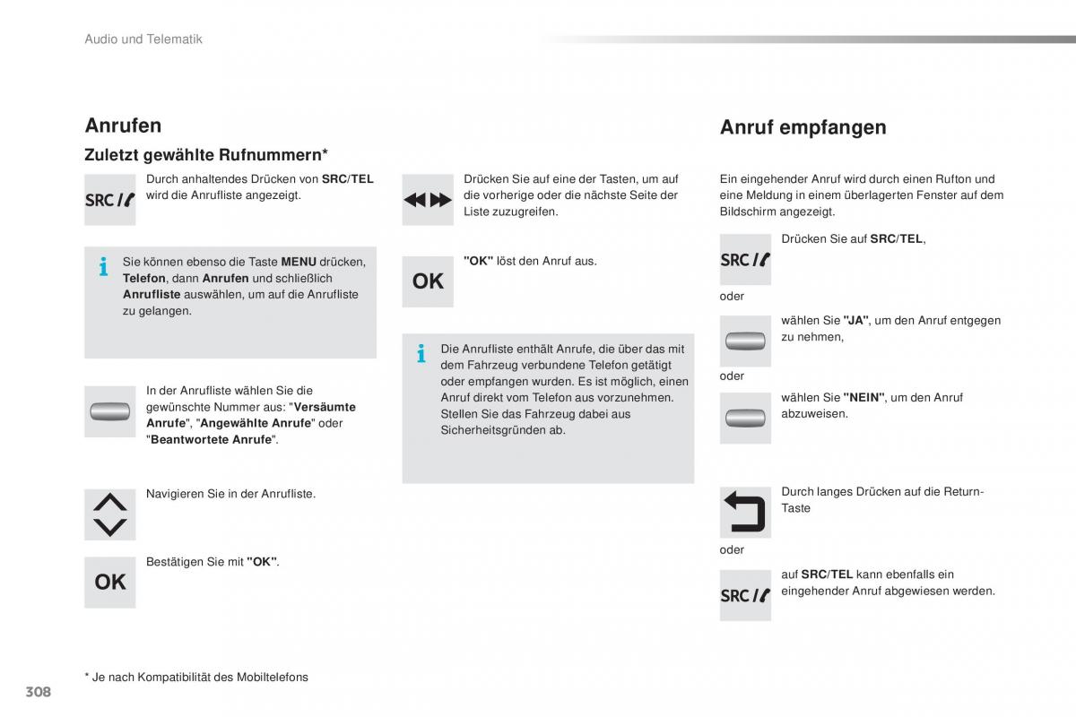 Peugeot 2008 Handbuch / page 310