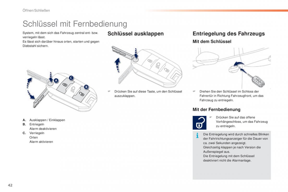 Peugeot 2008 Handbuch / page 44