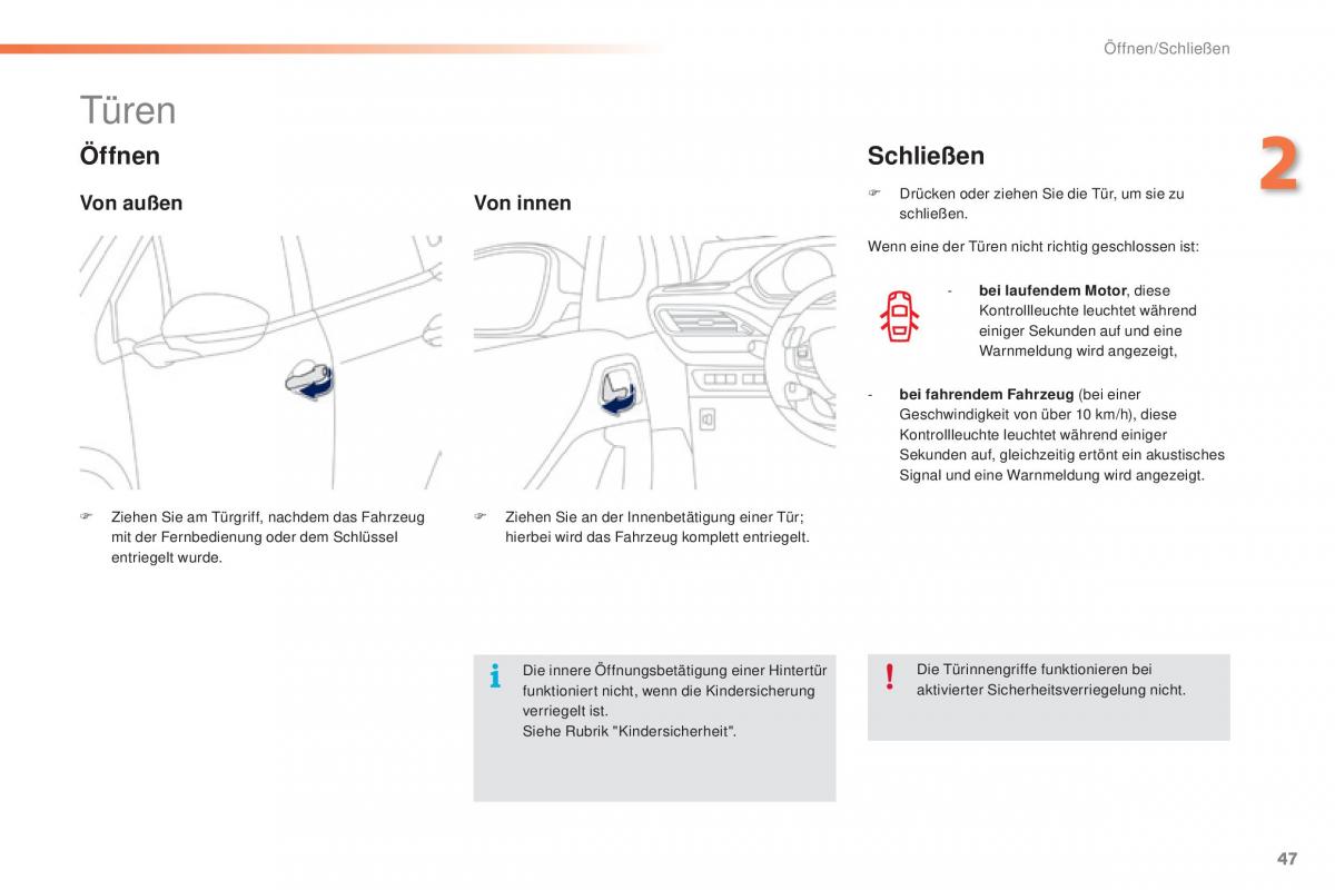 Peugeot 2008 Handbuch / page 49