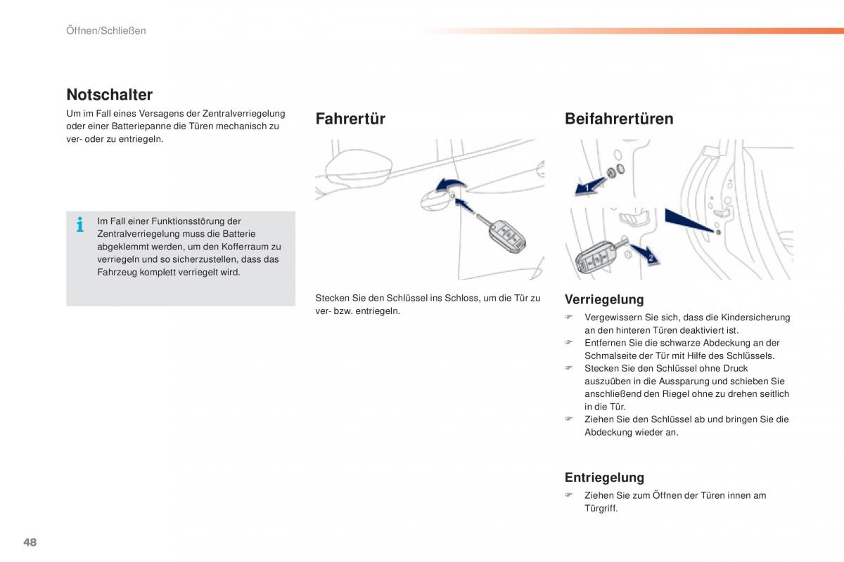 Peugeot 2008 Handbuch / page 50