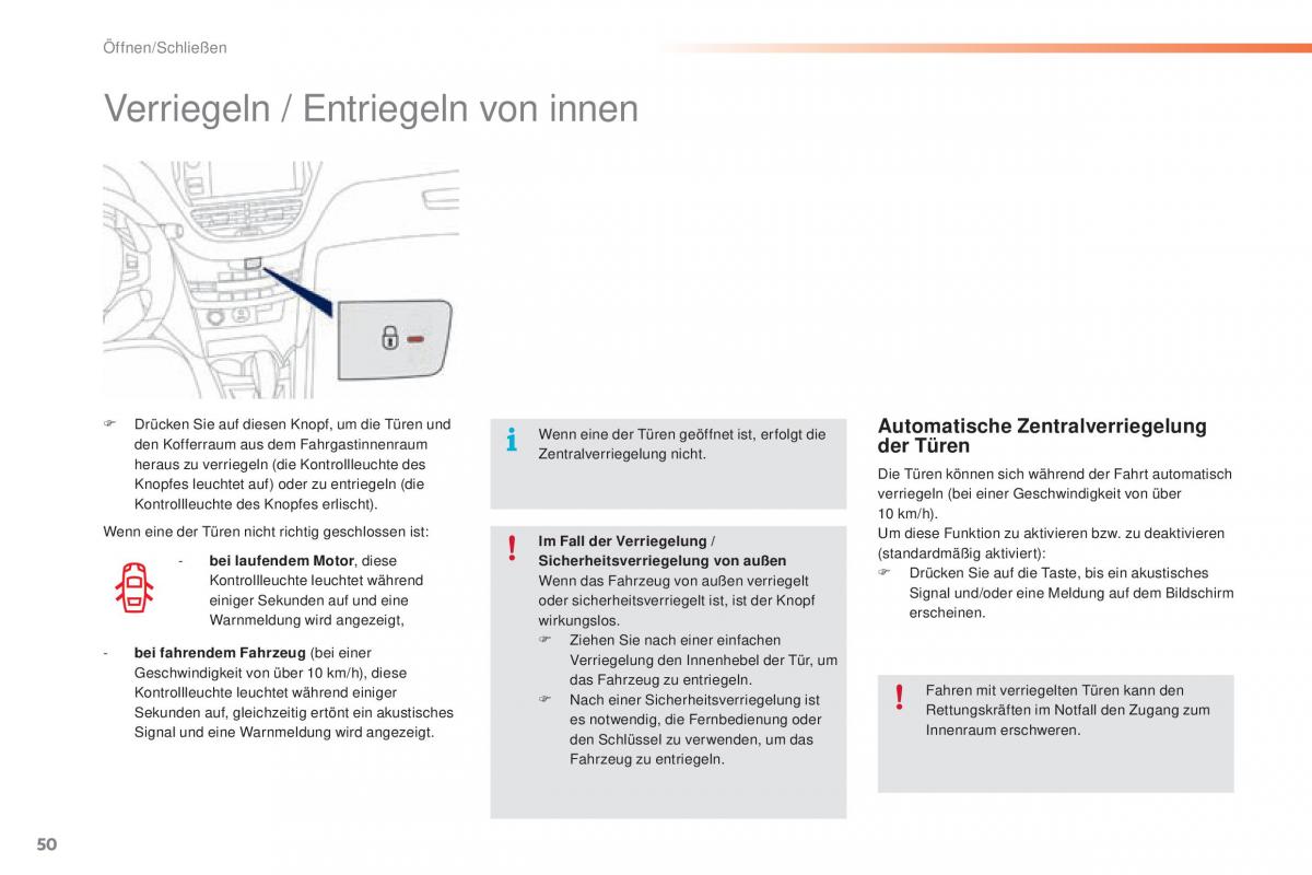 Peugeot 2008 Handbuch / page 52