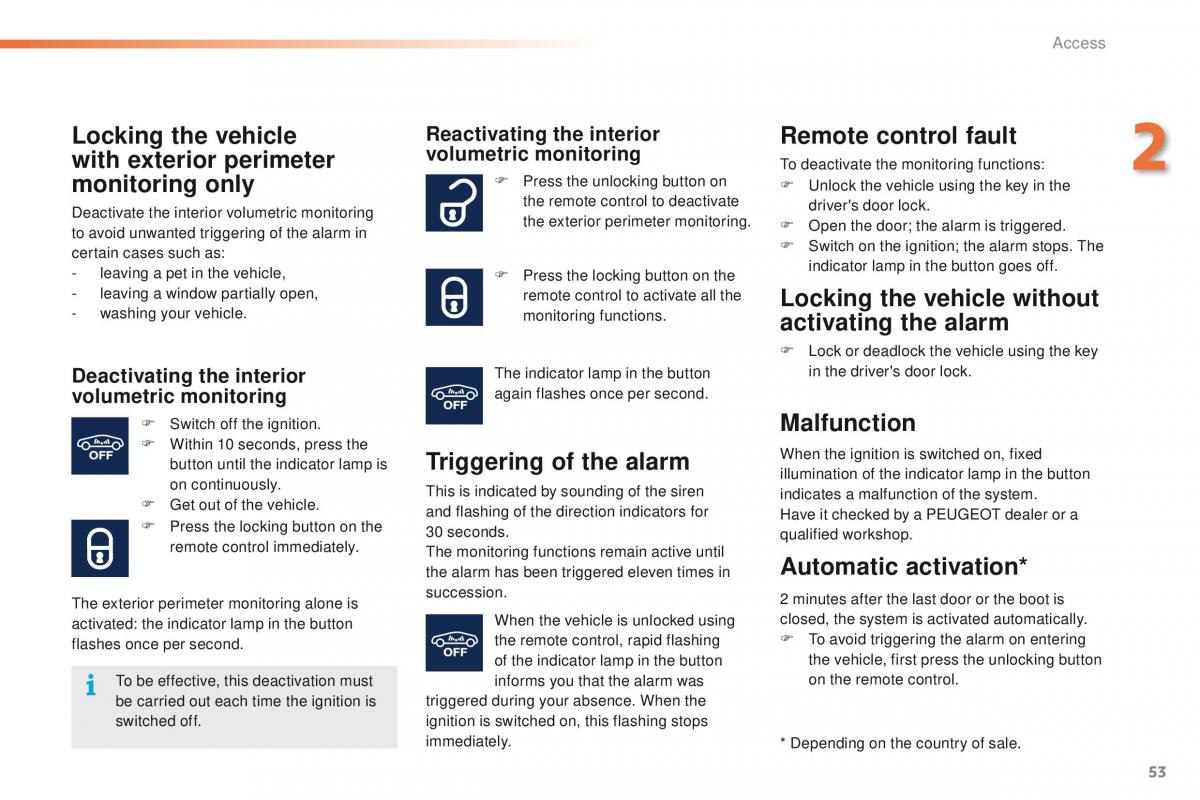 Peugeot 2008 owners manual / page 55