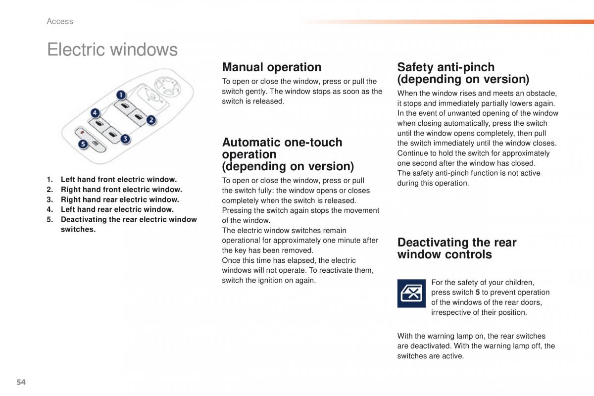 Peugeot 2008 owners manual / page 56