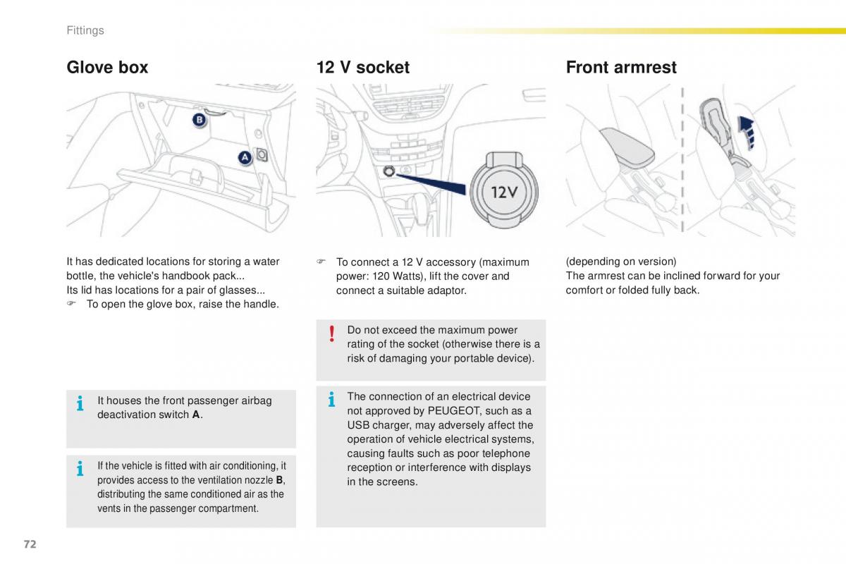 Peugeot 2008 owners manual / page 74