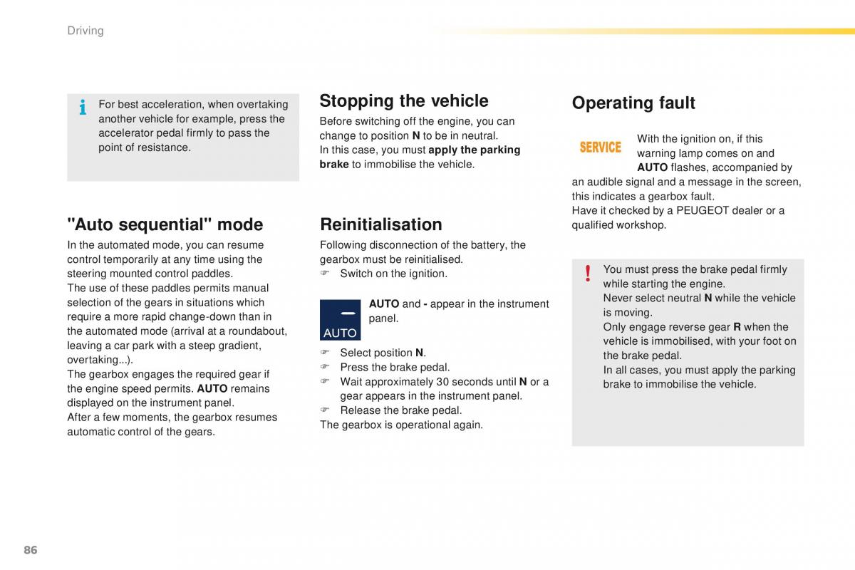 Peugeot 2008 owners manual / page 88