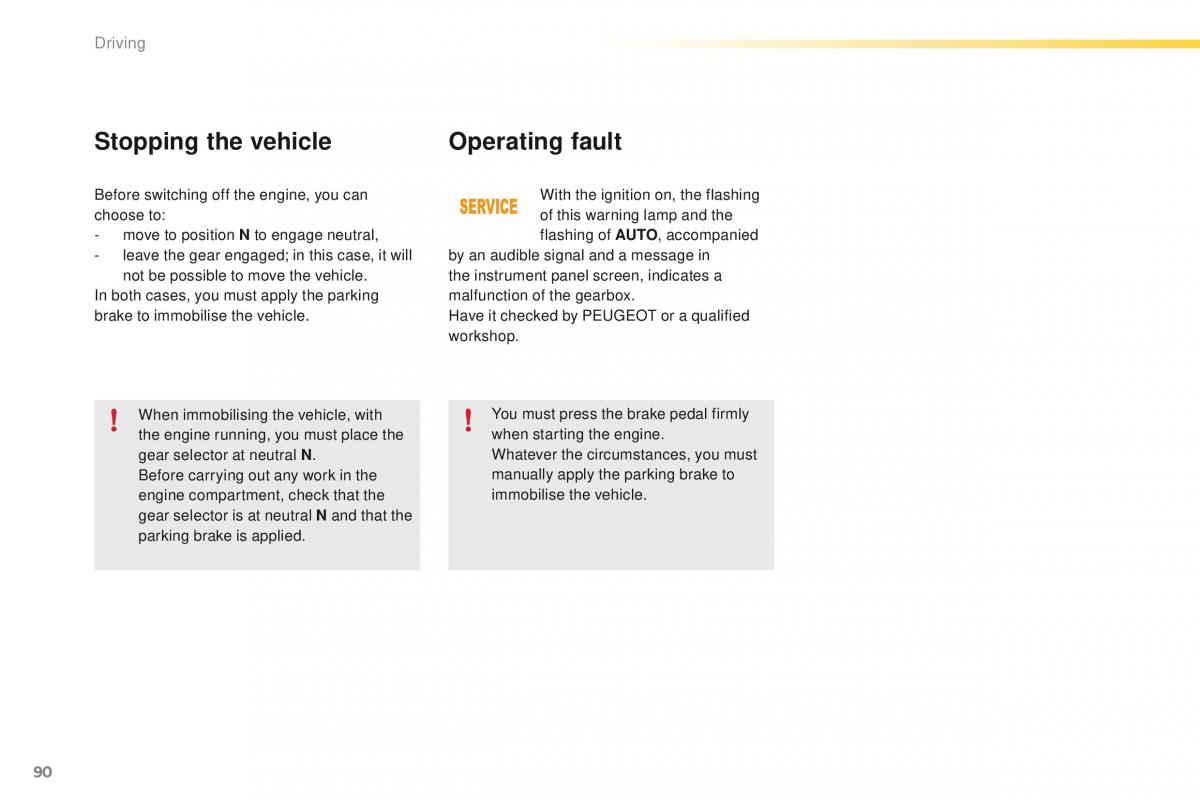 Peugeot 2008 owners manual / page 92