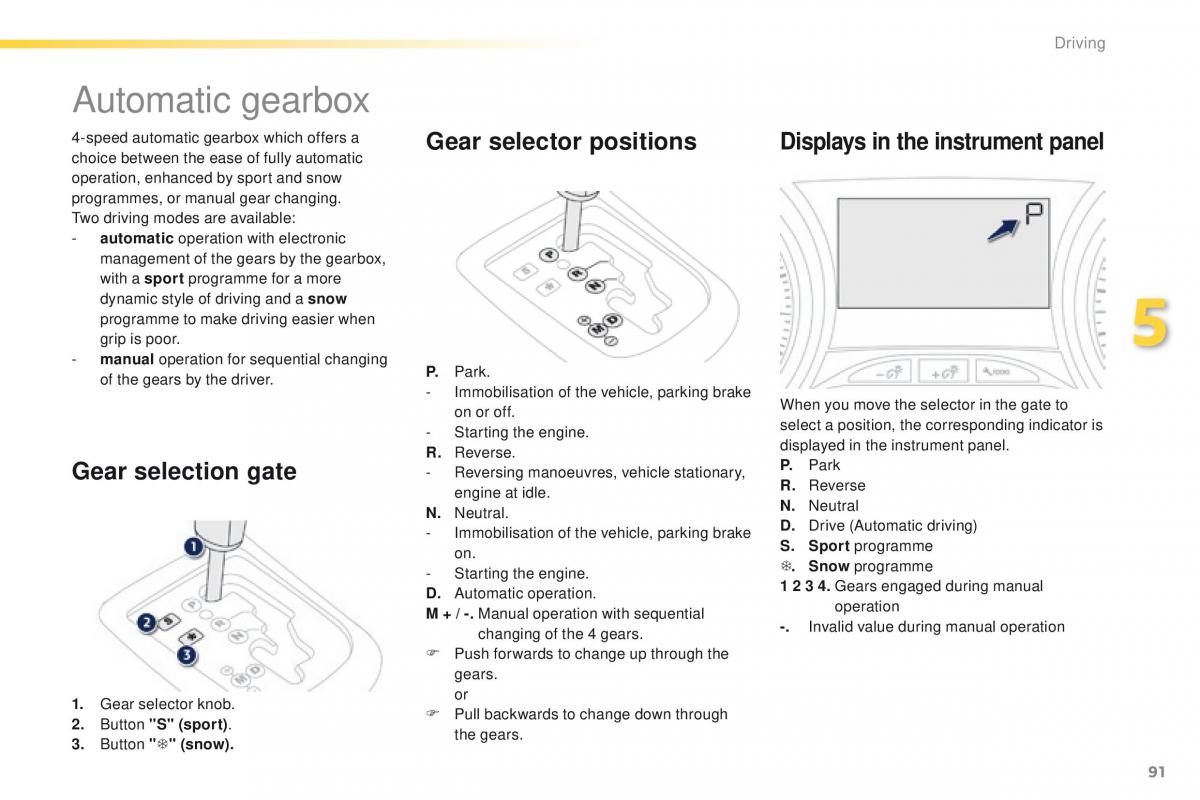 Peugeot 2008 owners manual / page 93