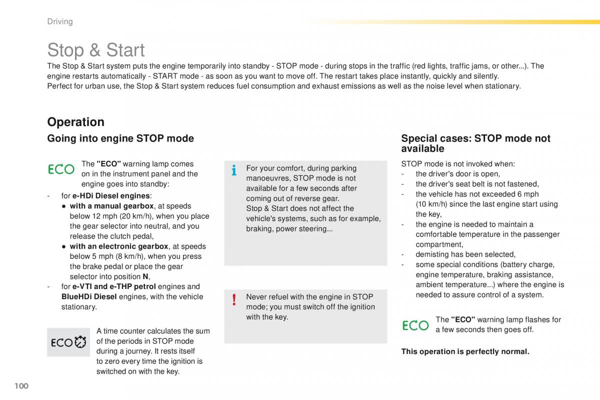 Peugeot 2008 owners manual / page 102