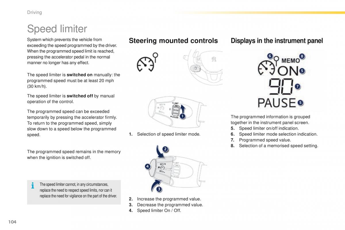 Peugeot 2008 owners manual / page 106