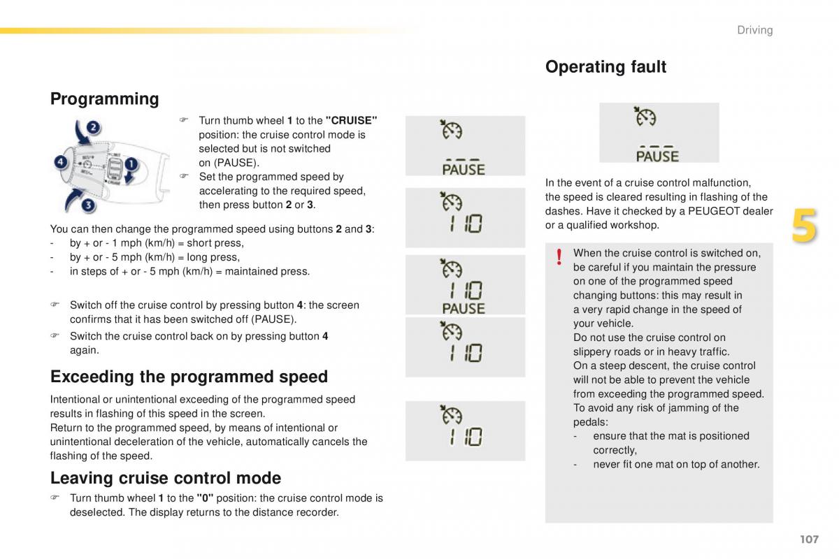 Peugeot 2008 owners manual / page 109