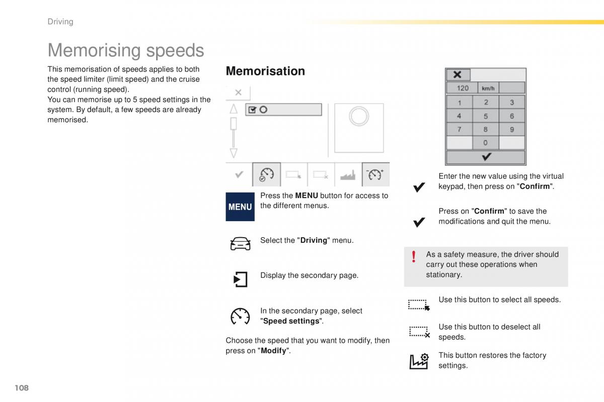 Peugeot 2008 owners manual / page 110