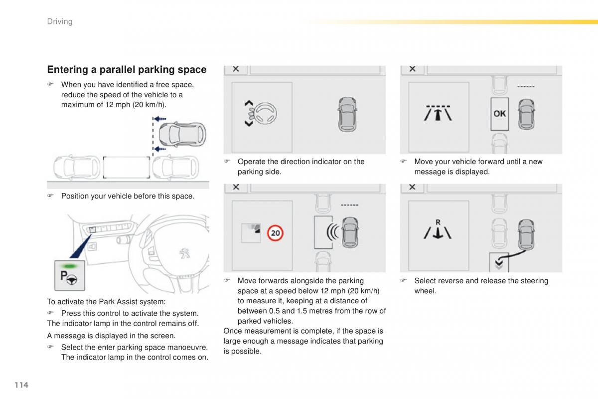 Peugeot 2008 owners manual / page 116