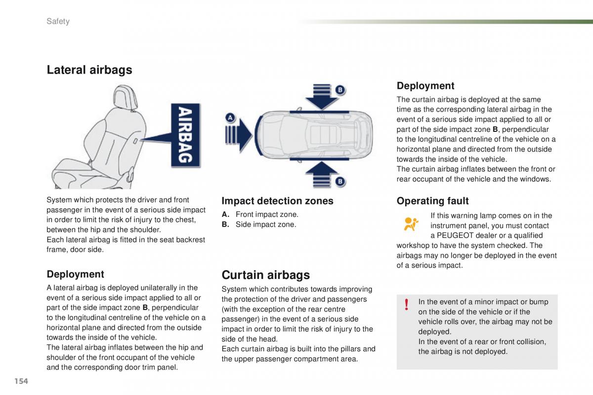 Peugeot 2008 owners manual / page 156