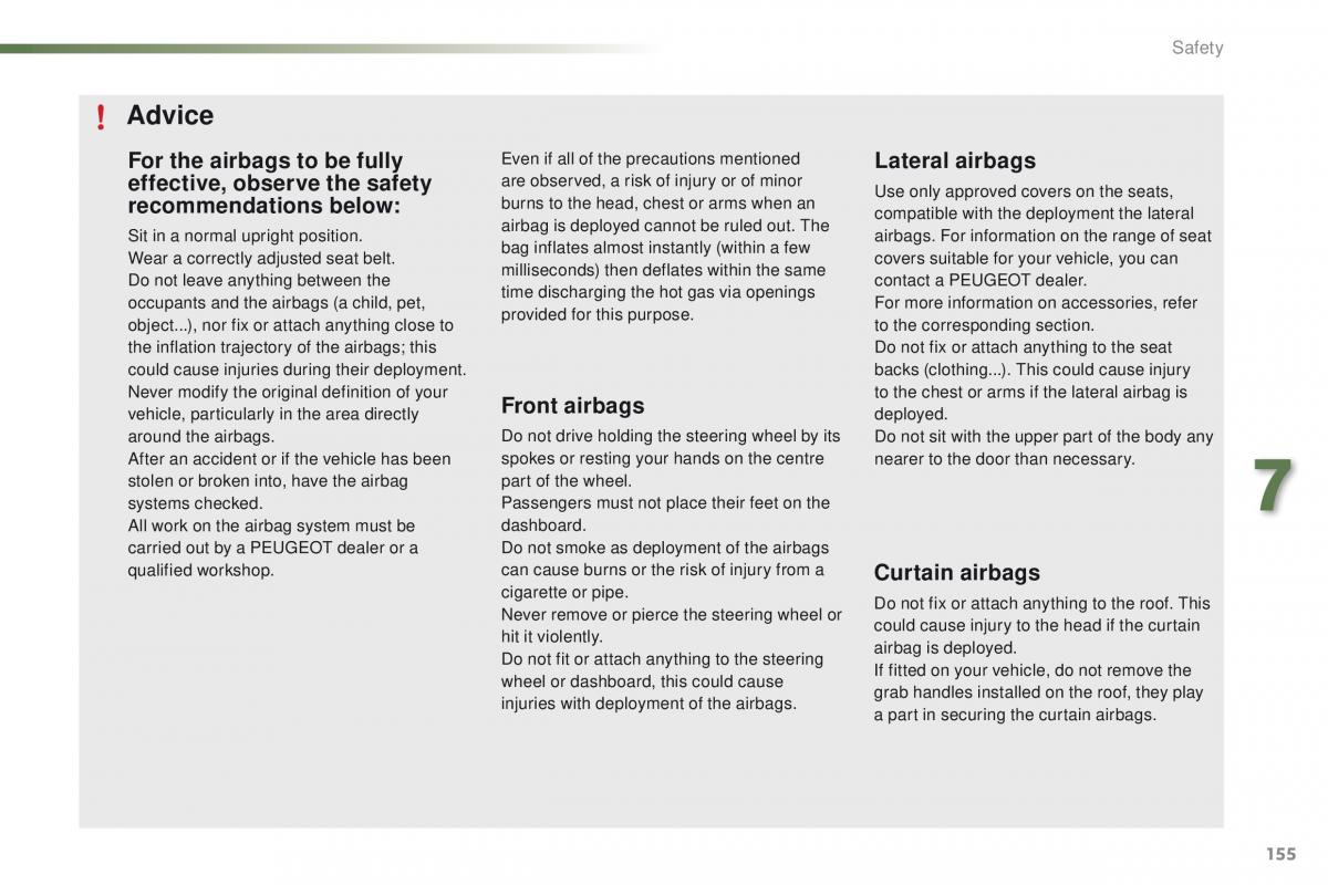 Peugeot 2008 owners manual / page 157