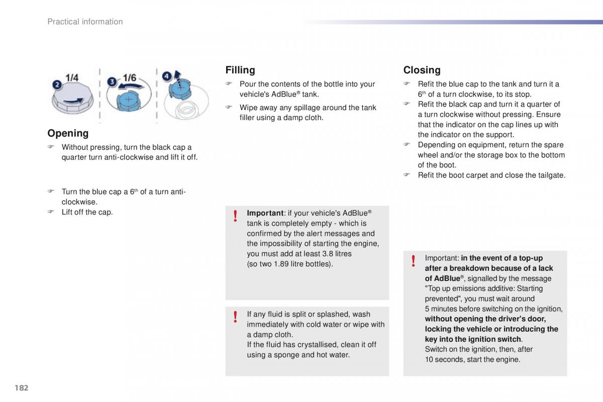 Peugeot 2008 owners manual / page 184