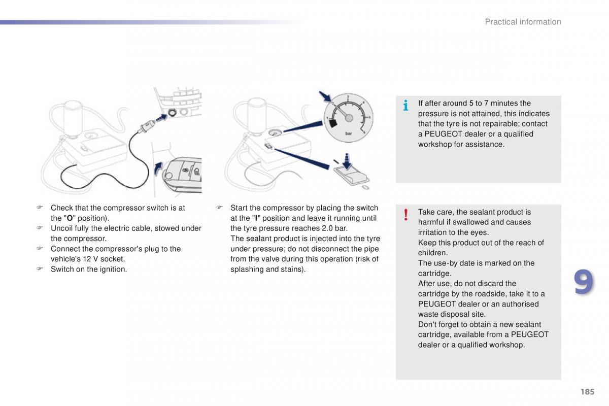 Peugeot 2008 owners manual / page 187