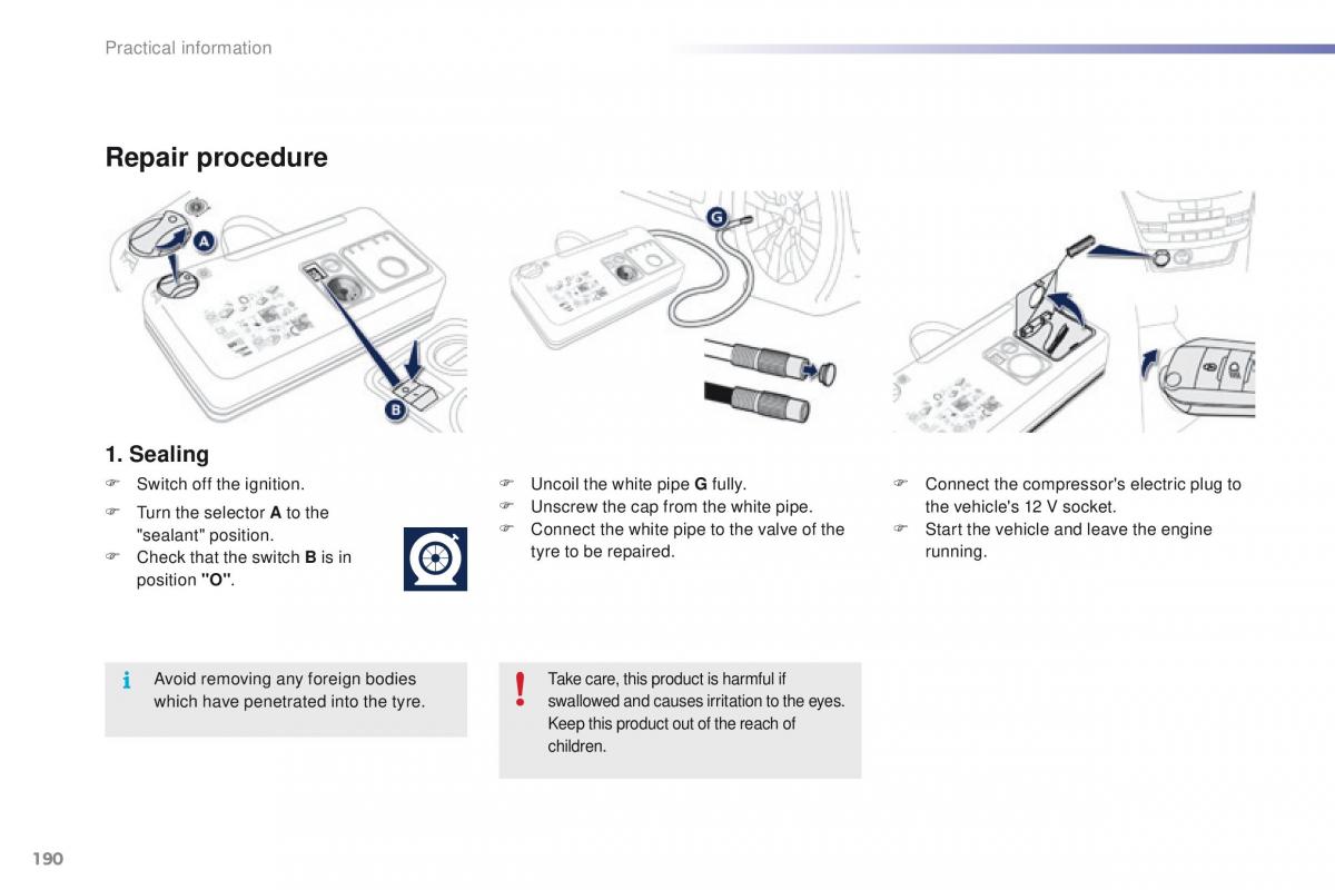 Peugeot 2008 owners manual / page 192