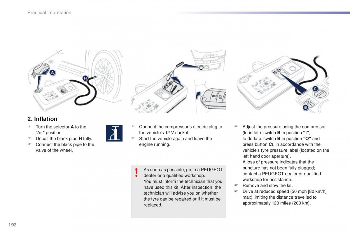 Peugeot 2008 owners manual / page 194