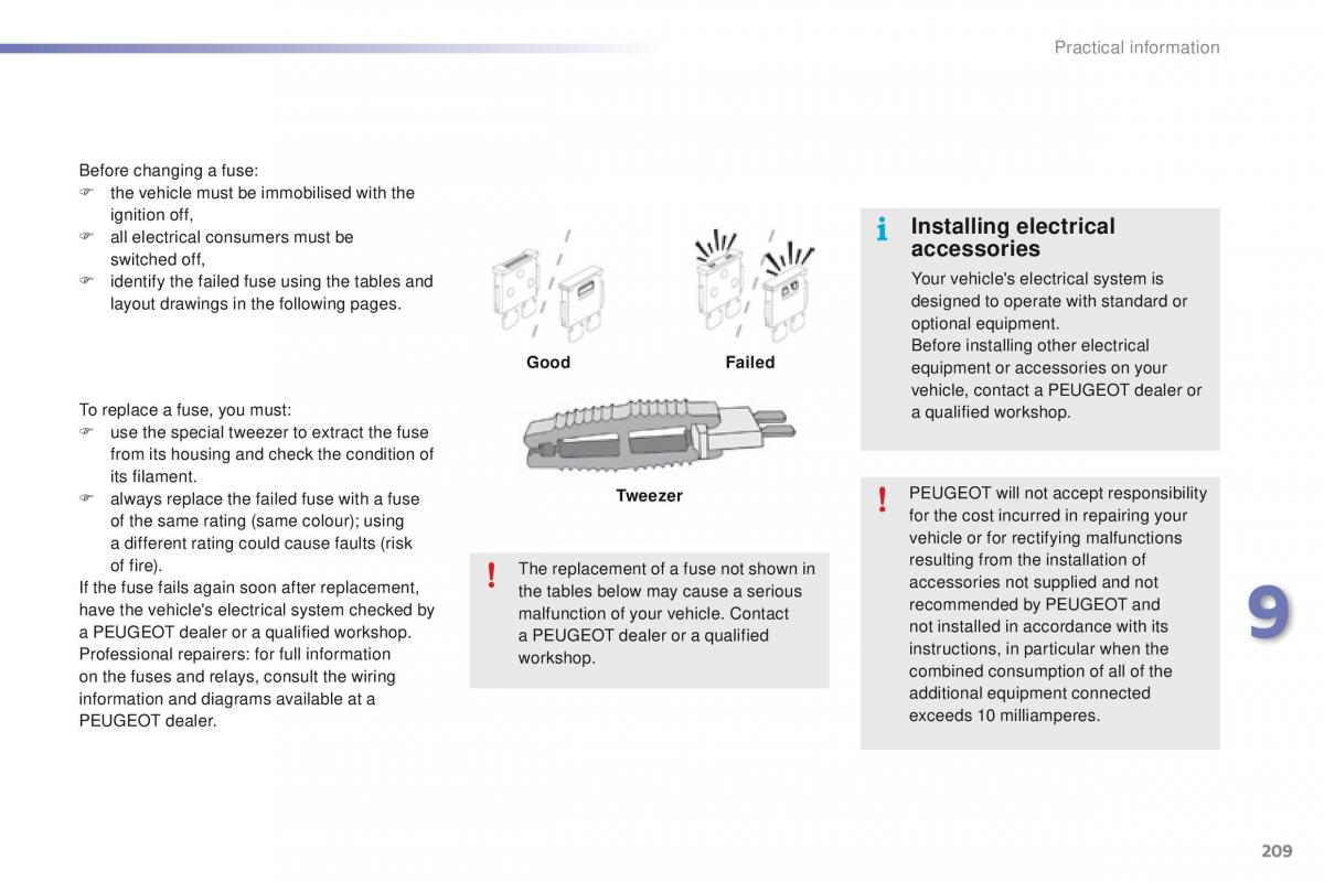 Peugeot 2008 owners manual / page 211