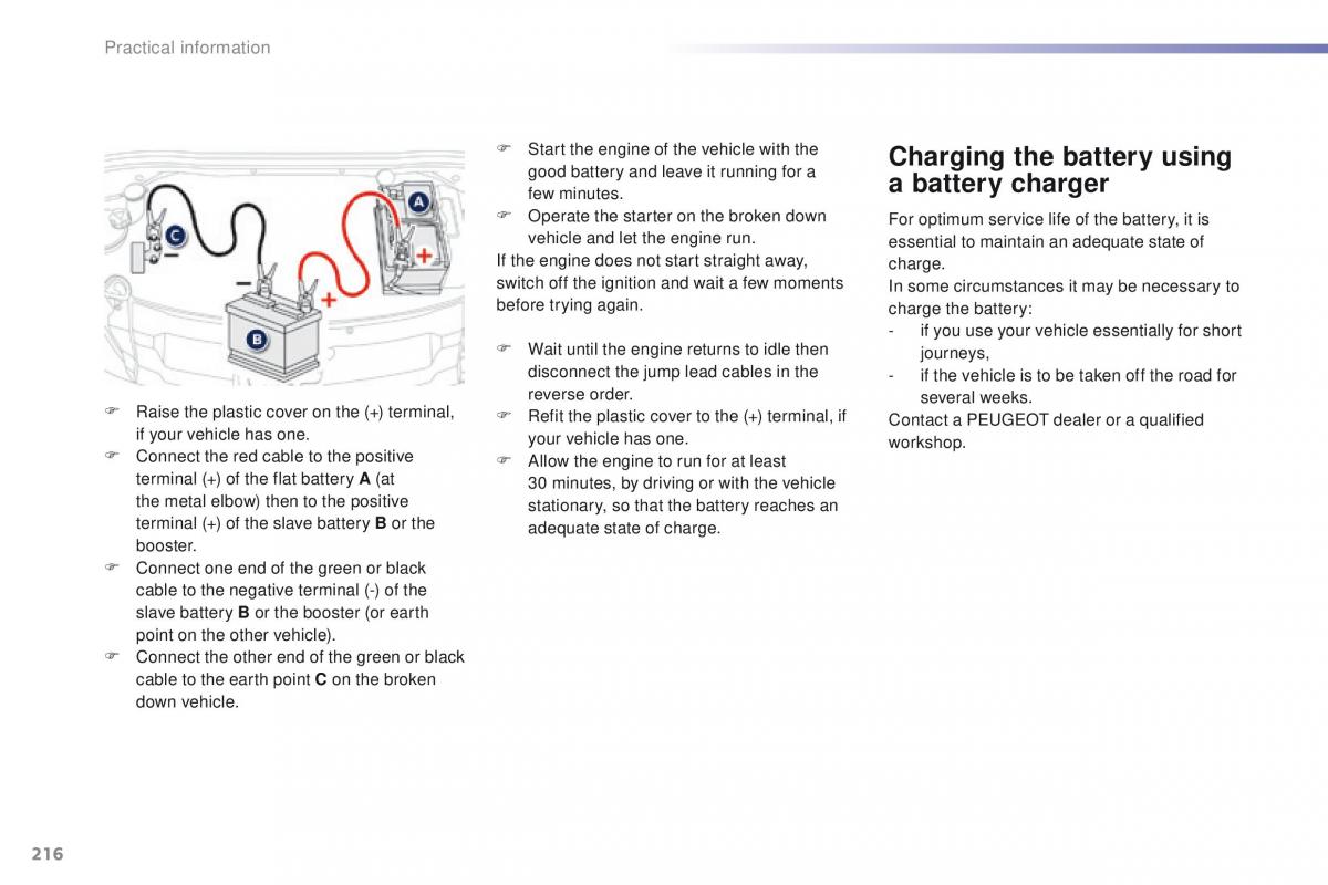 Peugeot 2008 owners manual / page 218