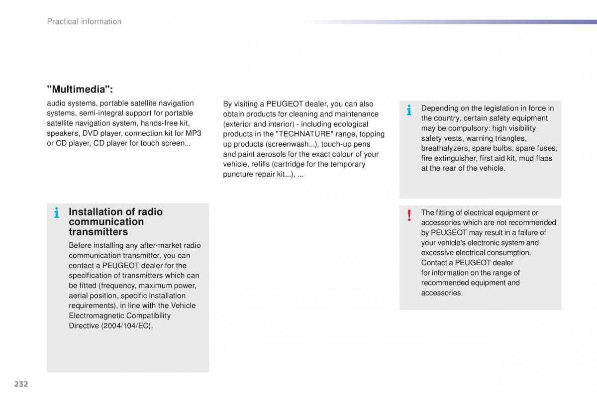 Peugeot 2008 owners manual / page 234