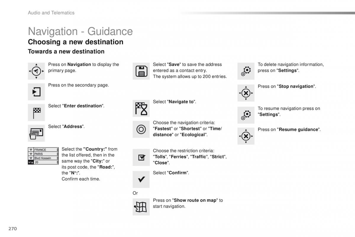 Peugeot 2008 owners manual / page 272