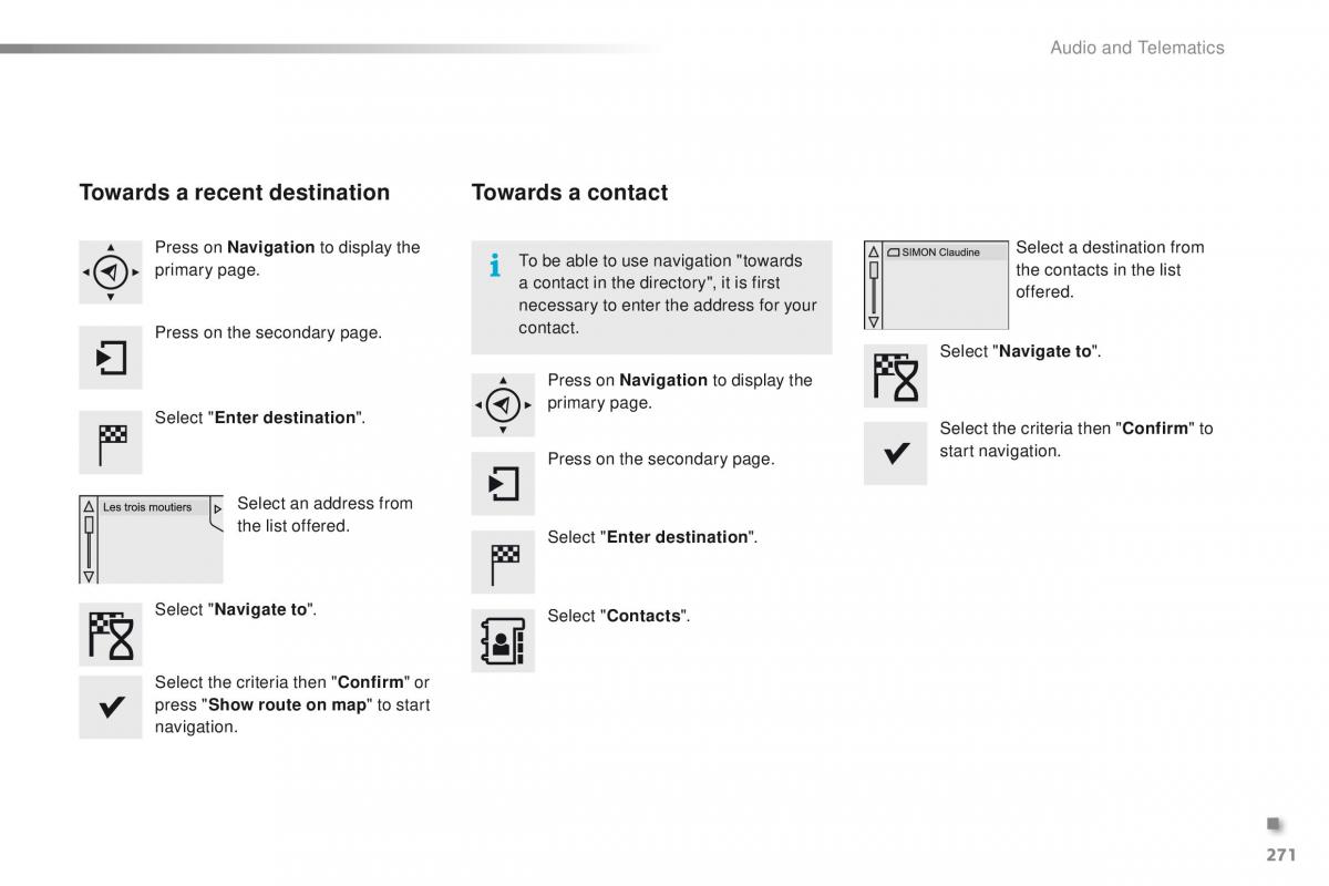 Peugeot 2008 owners manual / page 273