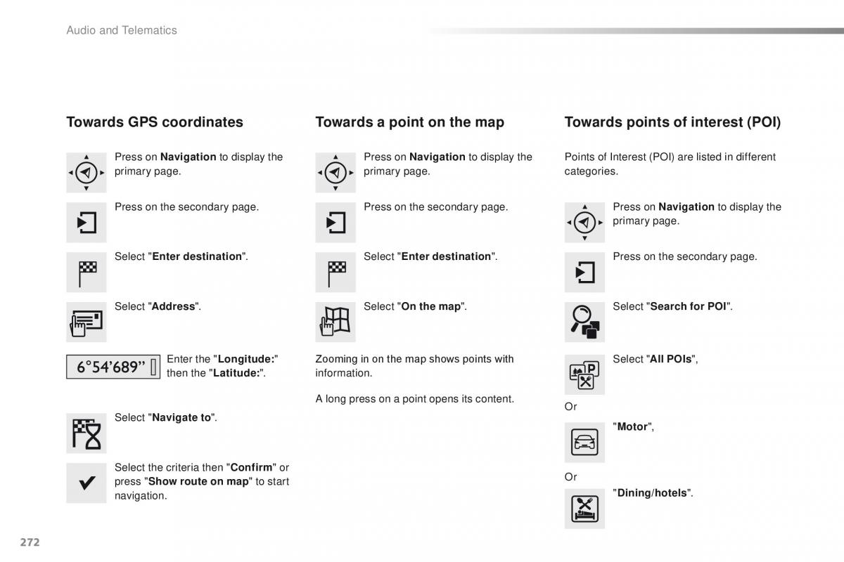 Peugeot 2008 owners manual / page 274