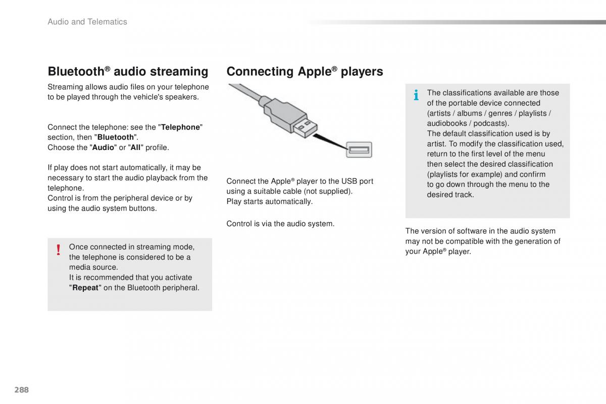 Peugeot 2008 owners manual / page 290