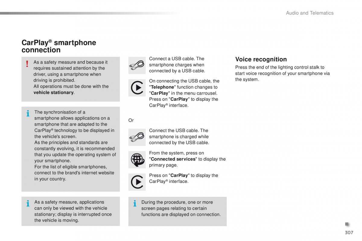 Peugeot 2008 owners manual / page 309