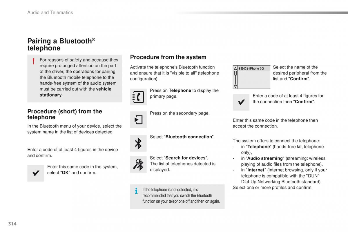 Peugeot 2008 owners manual / page 316