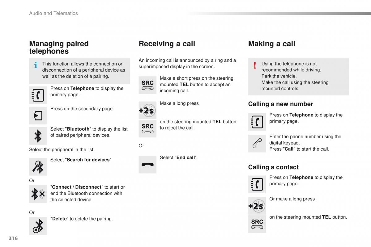 Peugeot 2008 owners manual / page 318