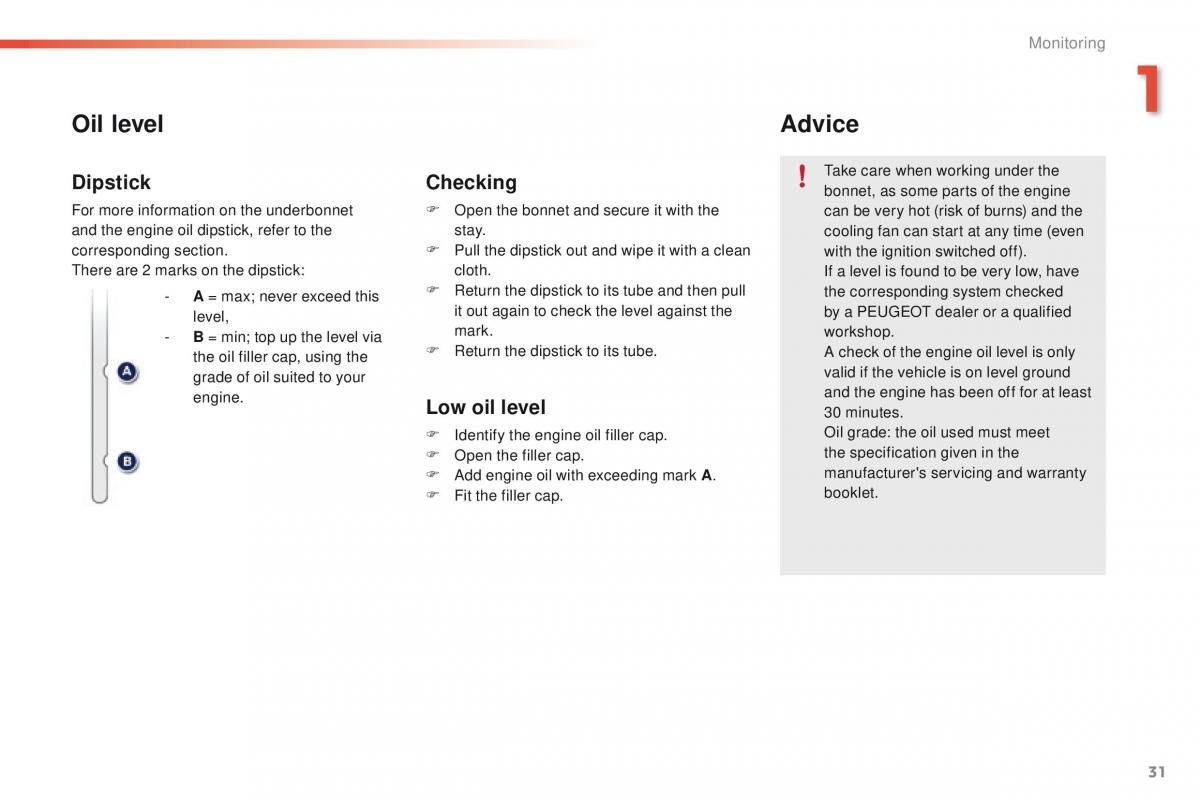 Peugeot 2008 owners manual / page 33