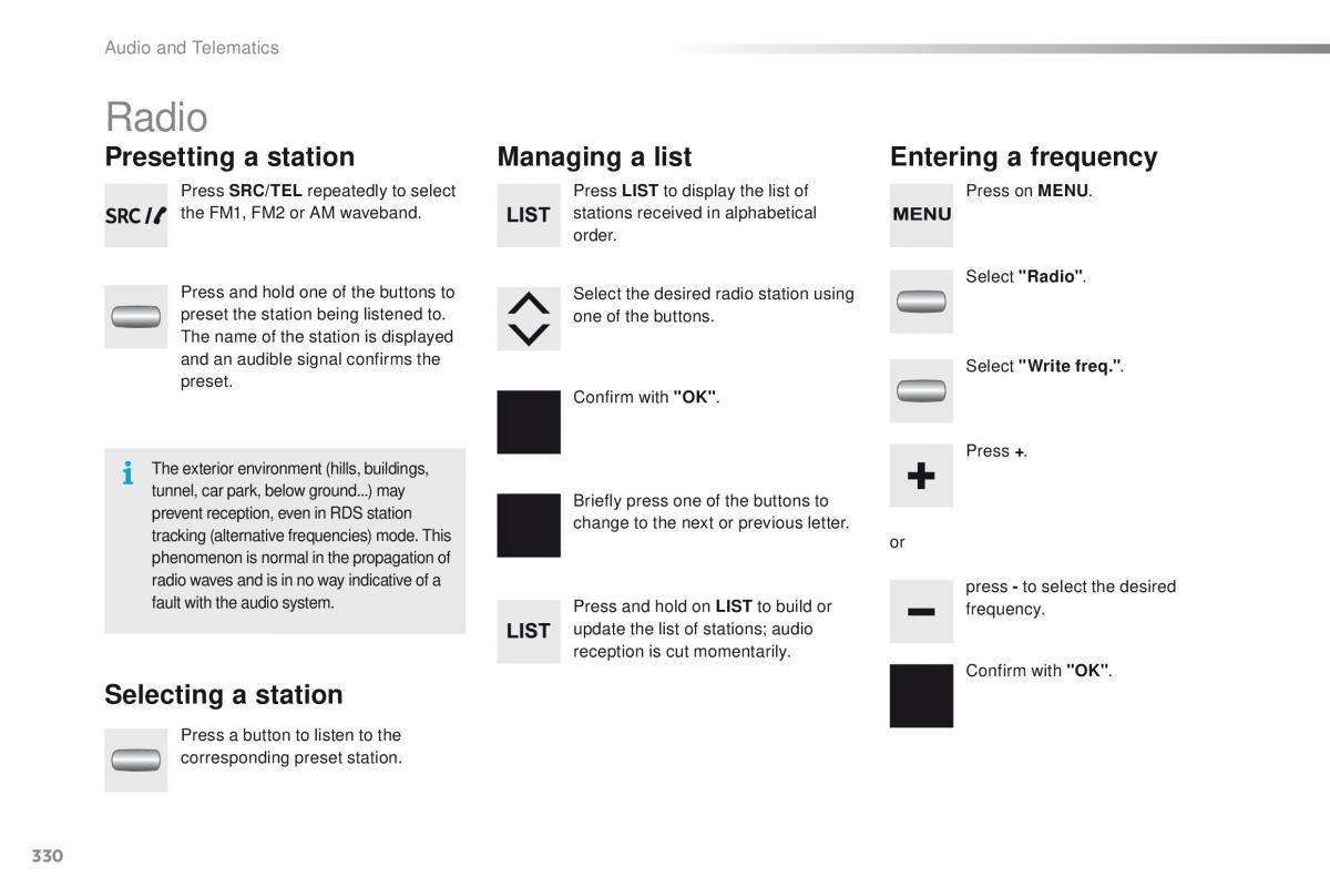 Peugeot 2008 owners manual / page 332