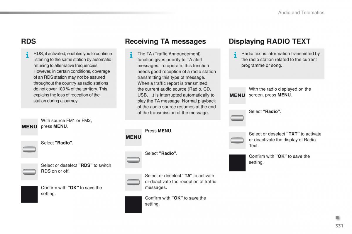 Peugeot 2008 owners manual / page 333