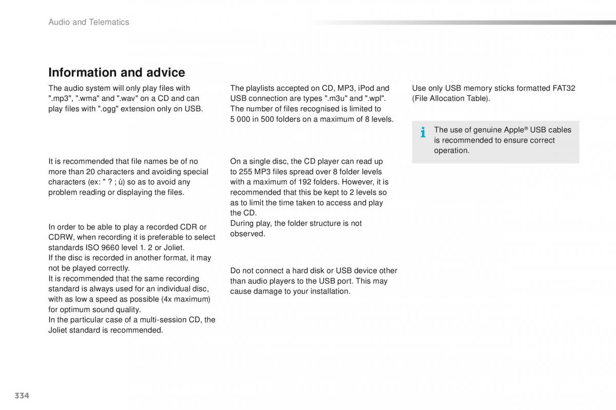 Peugeot 2008 owners manual / page 336