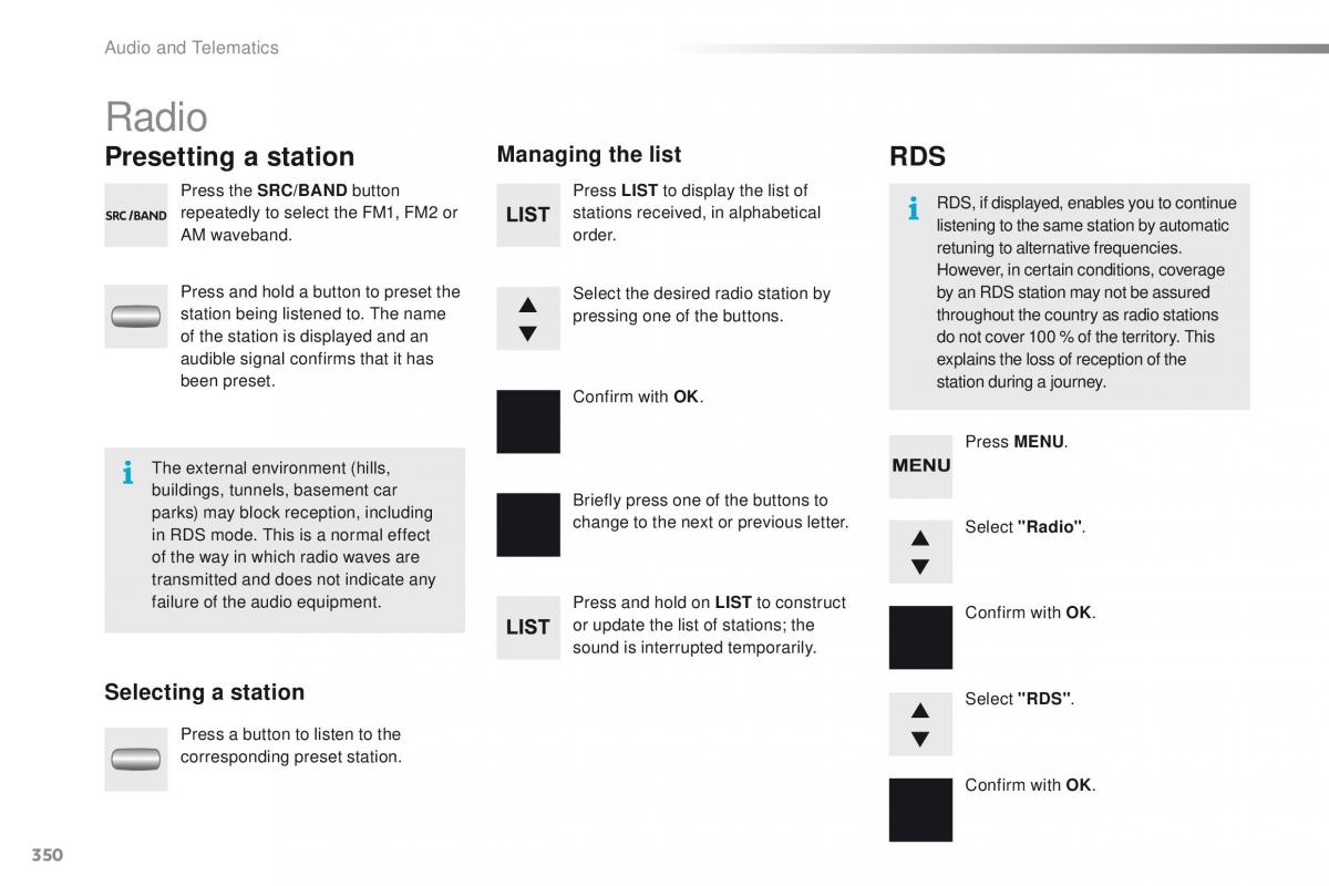 Peugeot 2008 owners manual / page 352