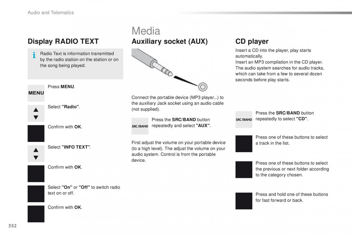 Peugeot 2008 owners manual / page 354