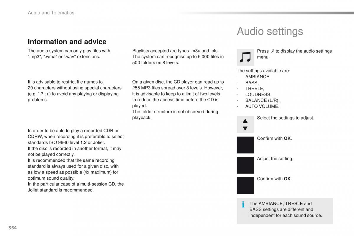 Peugeot 2008 owners manual / page 356