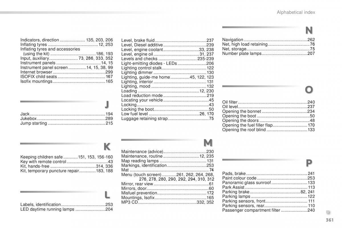 Peugeot 2008 owners manual / page 363