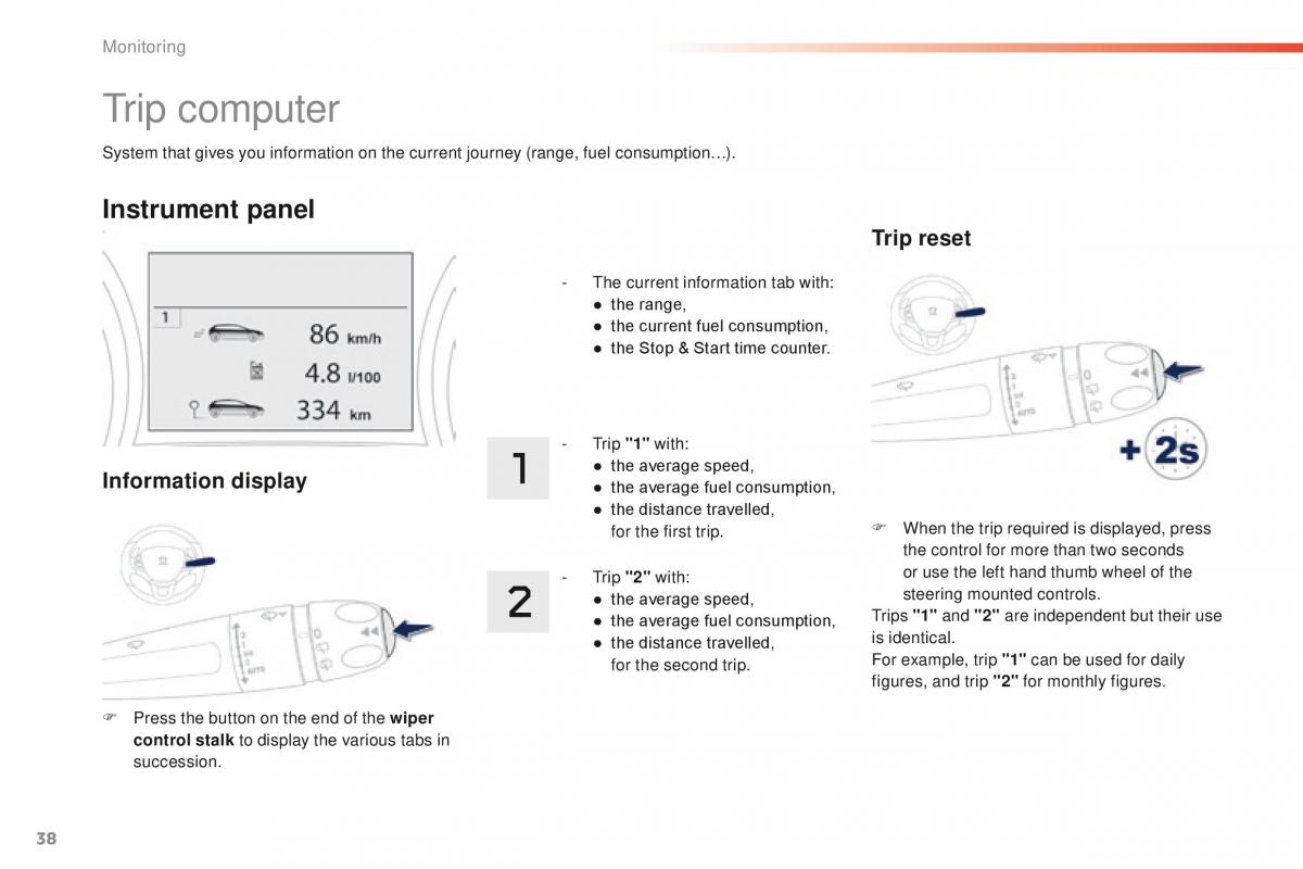 Peugeot 2008 owners manual / page 40