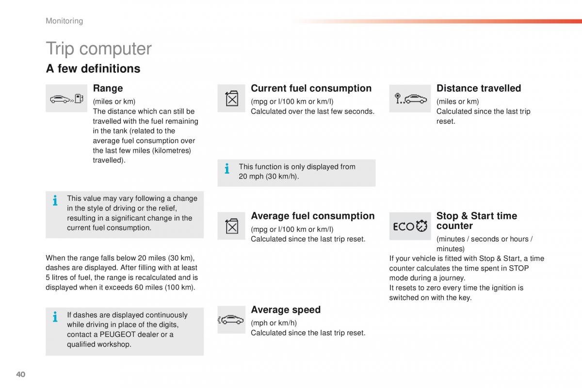 Peugeot 2008 owners manual / page 42