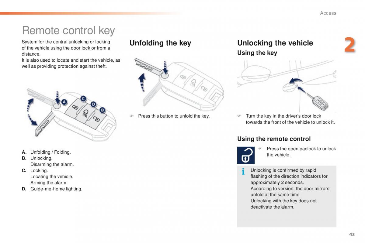 Peugeot 2008 owners manual / page 45