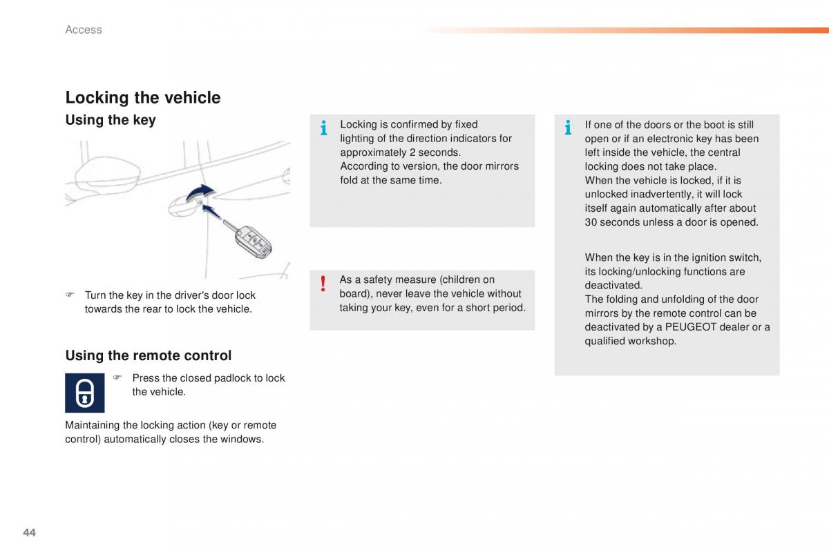 Peugeot 2008 owners manual / page 46