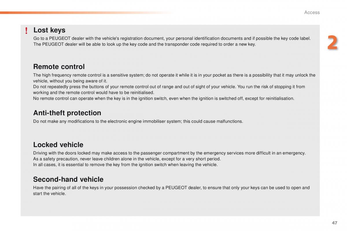 Peugeot 2008 owners manual / page 49