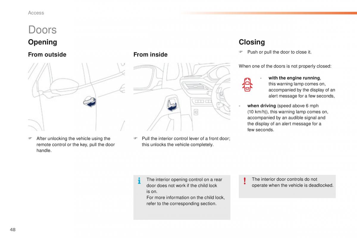 Peugeot 2008 owners manual / page 50