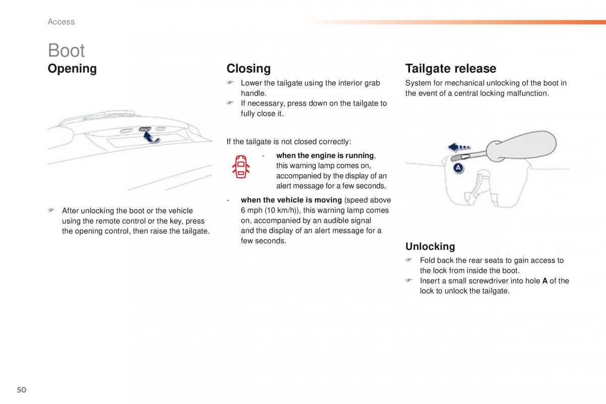 Peugeot 2008 owners manual / page 52